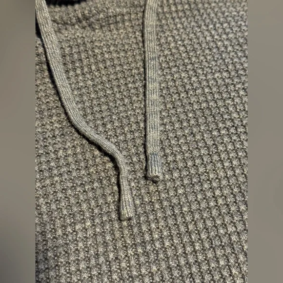 Marine Layer Waffle Knit Wool Cotton Blend Pullover Hoodie Green XL - Picture 12 of 15